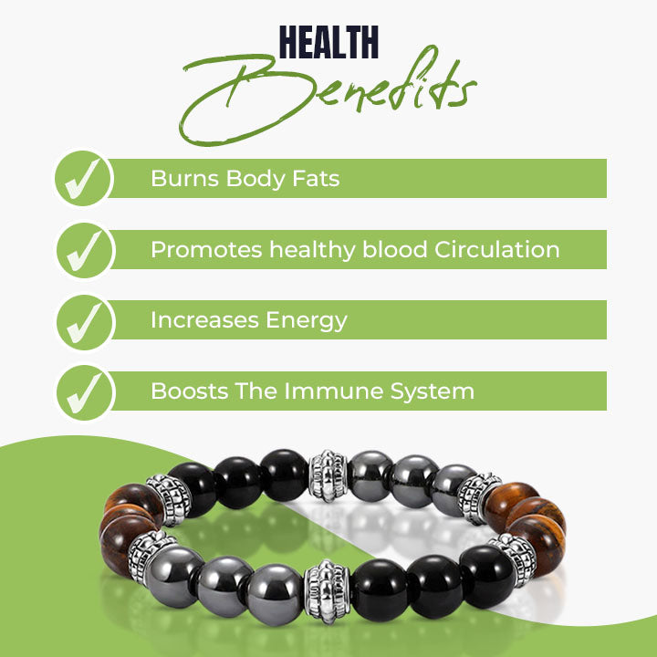 Slimming Natural Magnetic Hematite Stone Bracelet