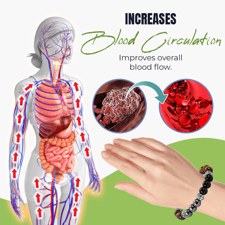 Slimming Natural Magnetic Hematite Stone Bracelet