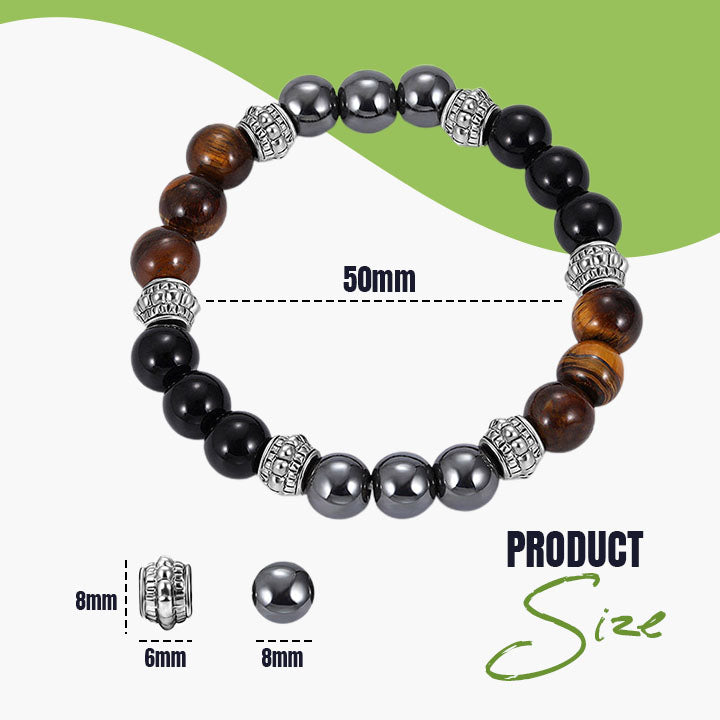 Slimming Natural Magnetic Hematite Stone Bracelet