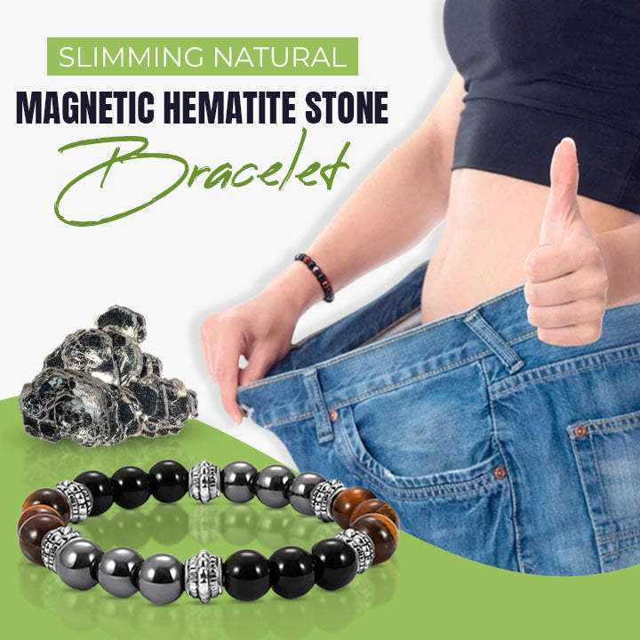 Slimming Natural Magnetic Hematite Stone Bracelet