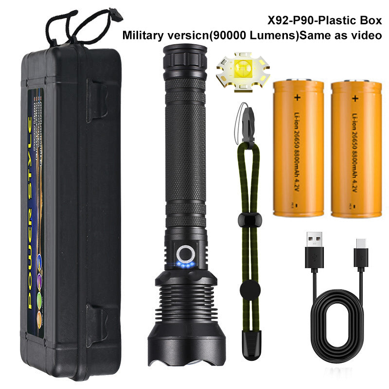 🔥LAST DAY SALE 49% OFF🔥 - LED Rechargeable Tactical Laser Flashlight 90000 High Lumens
