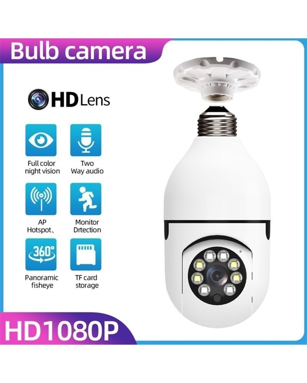 🔥LAST DAY 49% OFF🔥Wireless Wifi Light Bulb Camera Security Camera