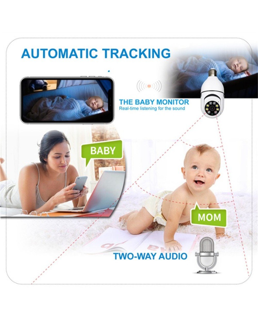 🔥LAST DAY 49% OFF🔥Wireless Wifi Light Bulb Camera Security Camera