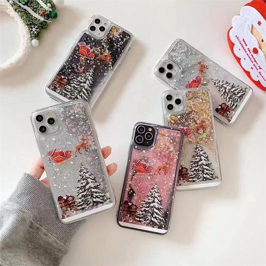 Christmas Tree Quicksand Phone Case
